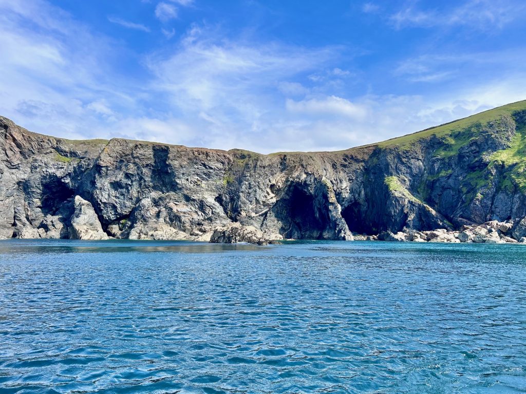 the beautiful sea and coastal cliffs in cornwall. Sealife safaris, padstow